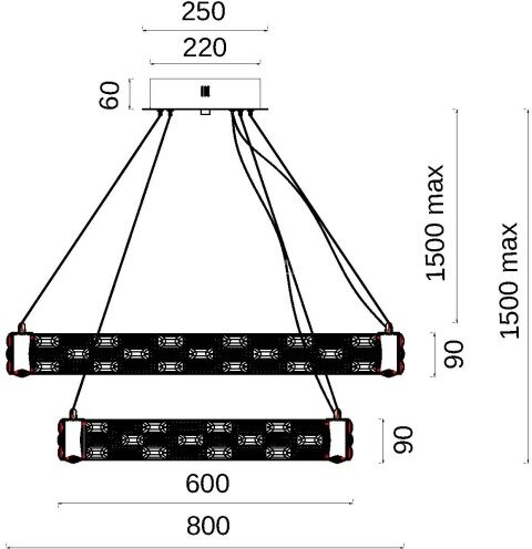 Подвесная люстра Fluorite FL1051-20P