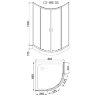 Душевое ограждение Loranto 90х90х195, поддон 13 см (CS-8015S)