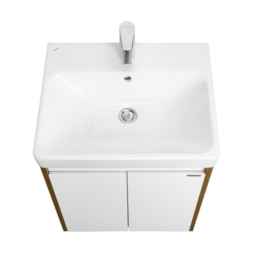 Тумба под раковину AQUATON Сканди 55 Doors универсальная, Белый/Дуб Рустикальный (1A278801SDZ90)