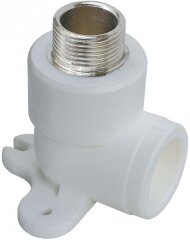 Угол комб. PPR-НР с креплением D25х1/2" Lammin 60/20