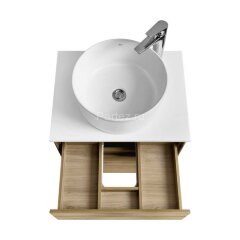 Тумба под раковину Aquaton Либерти 60, 2 ящика, дуб эльвезия (1A279401LYC70)