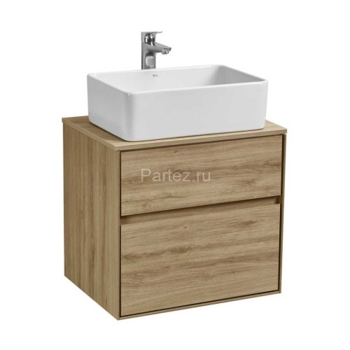 Тумба под раковину Aquaton Либерти 60, 2 ящика, дуб эльвезия (1A279401LYC70)