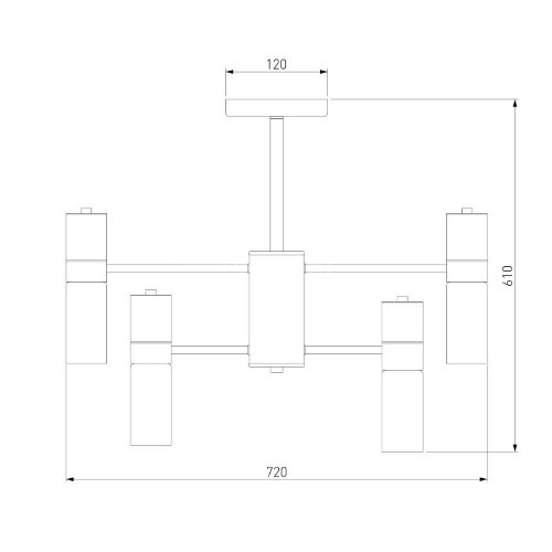 Потолочная люстра Eurosvet 70125/8 черный