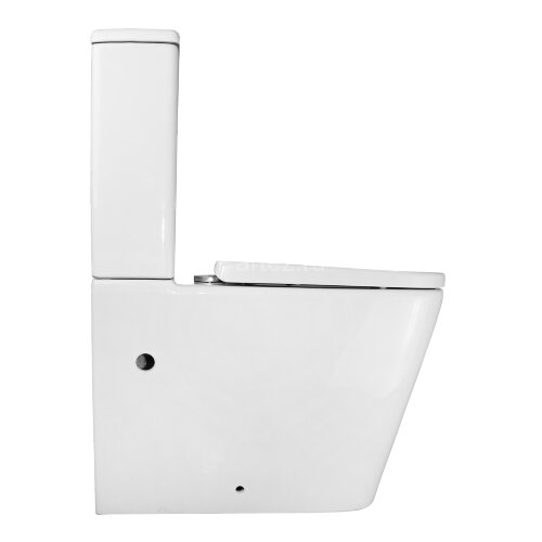 Унитаз-компакт Azario Rise 385х623х792 напольный, безободковый с быстросъемным сиденьем микролифт (A