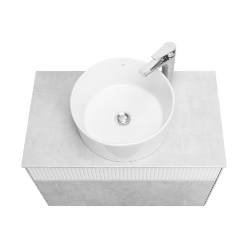 Тумба под раковину AQUATON Марбл 80 800х460х530 подвесная, Слэйт/Белый матовый (1A276201MH4C0)