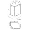 Душевая кабина Loranto 120х80х215, поддон 40 см (CS-66120R G)