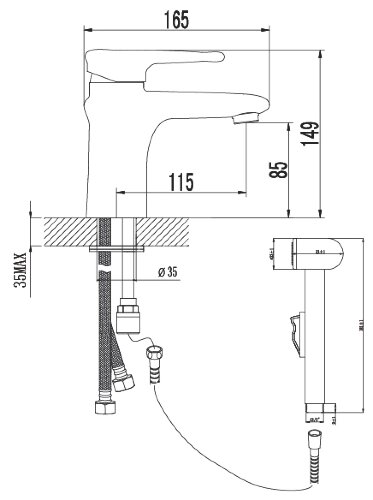 Смеситель для умывальника с гиг./душем Lemark Status LM4416C