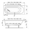 Ванна акриловая VAGNERPLAST KASANDRA прямоугольная, 175х70 см, белая (VPBA175KAS2X-04)