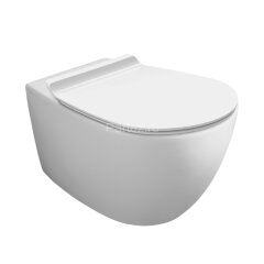 Унитаз подвесной Simas Vignoni "Rimless" 365х560х340 безободковый, с креплением F85, белый (VI18bi)