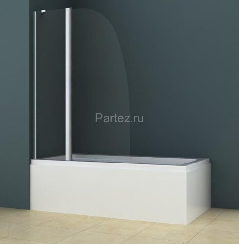 Шторка для ванны складная Azario Boston 100х140 цвет профиля хром (AZ-142)