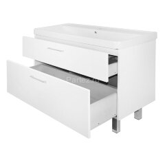 Комплект тумба Azario Ника 100 Н 1000х470х860 напольная, с раковиной Monte 100, белый (CS00089955)