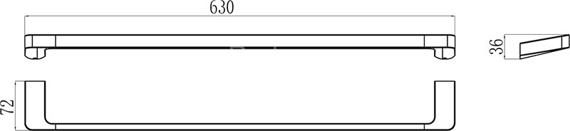 Полотенцедержатель Ravak 10° хром (X07P325)