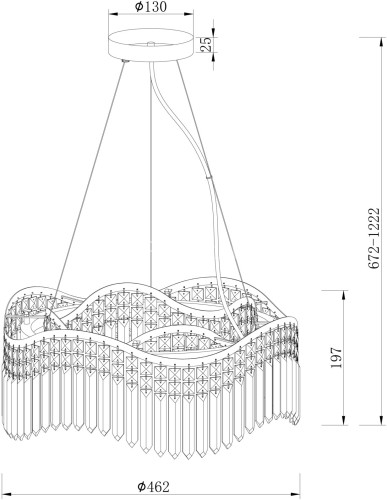 Подвесная люстра Maytoni DIA201PL-06G
