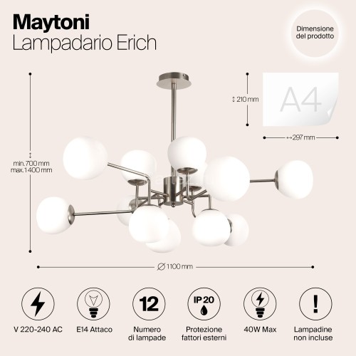 Потолочная люстра Maytoni MOD221-PL-12-N