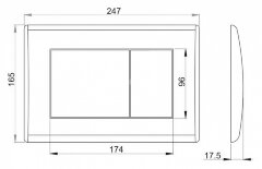 Кнопка смыва Alcadrain, хром - матовая (M272)