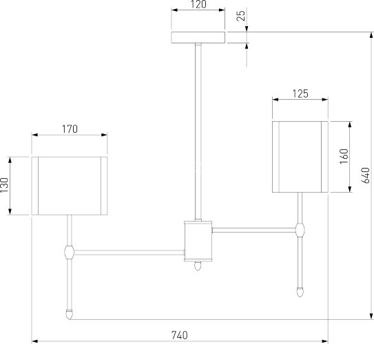Потолочная люстра Eurosvet 60162/6 латунь
