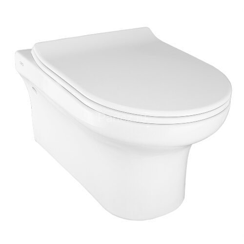 Унитаз подвесной Creo Ceramique Archi с тонкой крышкой микролифт, белый (AR1100R+RE1001T/AR1001T)