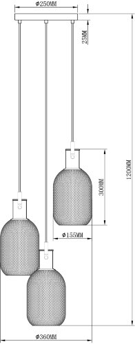 Подвесной светильник Moderli V2802-3P