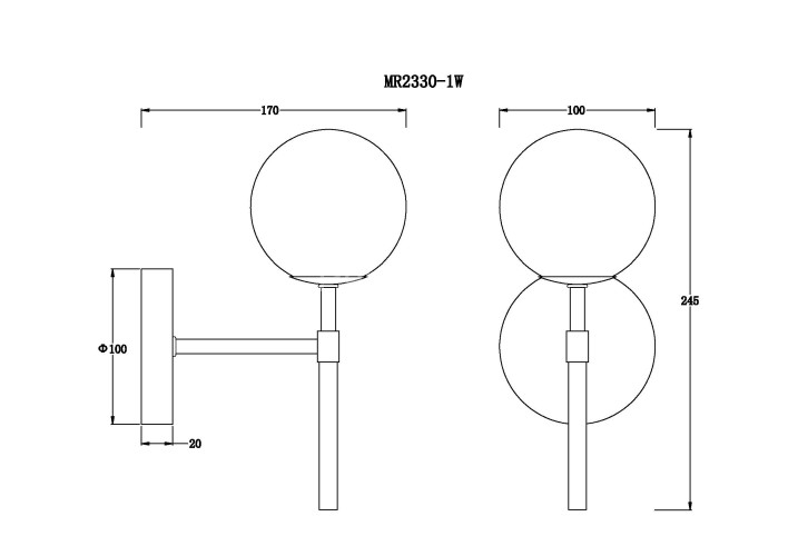 Бра MyFar MR2330-1W