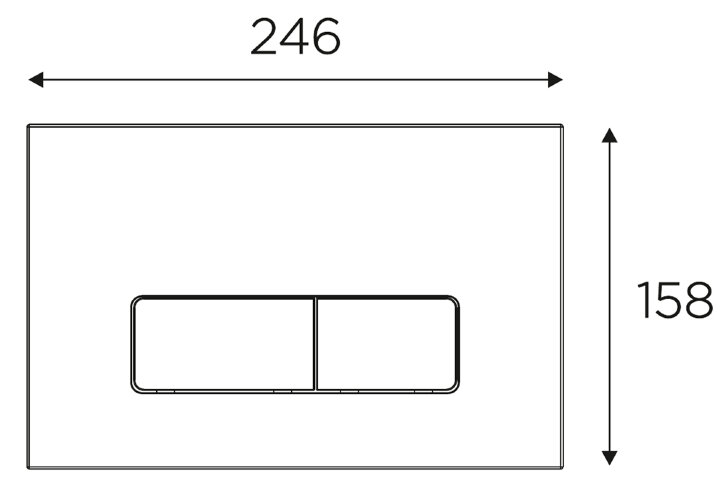 Кнопка смыва IDROSPANIA Andrea двойная, хром глянец (30351)