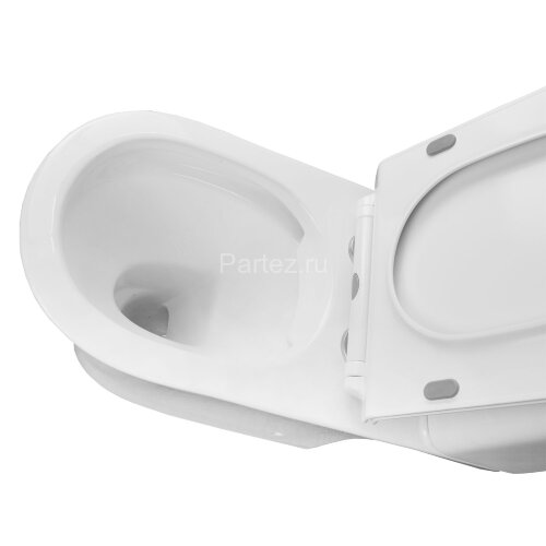 Унитаз-компакт AZARIO FRETTA ROUND 650x340x790 напольный, безободковый в комплекте с бачком и сиденьем микролифт (AZ-7121)