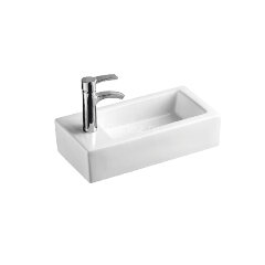 Раковина-чаша Azario 370х185х90 накладная, угловая, подвесная, прямоугольная, белый глянец (AZ-5092L