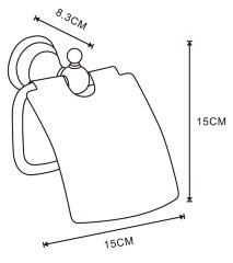 Держатель туалетной бумаги Azario ELVIA с крышкой, бронза (AZ-91110Q)