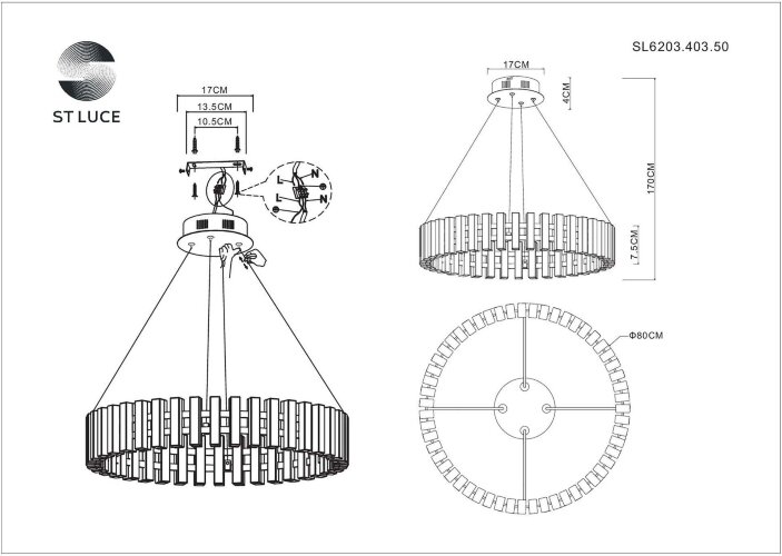 Подвесная люстра ST Luce SL6203.403.50