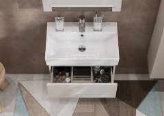 Тумба под раковину Roca Oleta 80 подвесная, 2 ящика, капучино (A857640515)