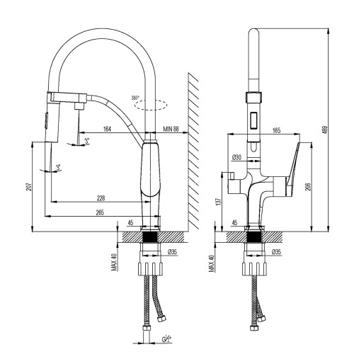Смеситель Lemark Bronx LM3761BL для кухни с подключением к фильтру с питьевой водой