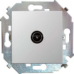 Розетка телевизионная одиночная TV СП Simon 15 винтов. зажим механизм бел. Simon 1591475-030