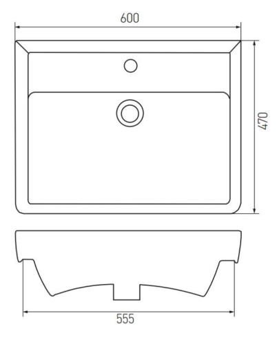 Раковина AQUATON ТИГОДА 60 (1WH302082)