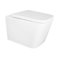 Унитаз подвесной Azario Nova 505х350х345 безободковый, с ультратонким сиденьем микролифт (AZ2216)