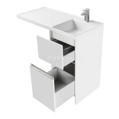 Тумба для раковины AQUATON Лондри 40 под стиральную машинку, белая (1A236001LH010)