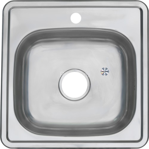 Мойка 4848 MELANA 0,6/160 врезная квадратная с сифоном (021 t *15)
