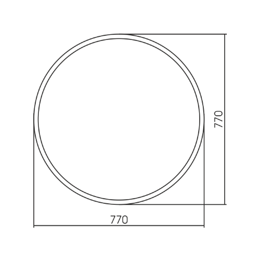 Зеркало AZARIO Ренуар D770 без подсветки, черное (ФР-00002443)