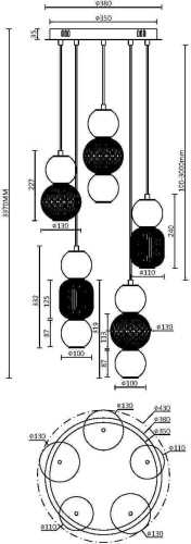 Подвесной светильник Maytoni MOD273PL-L80CH3K