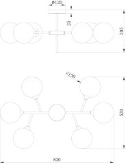 Потолочная люстра Freya FR5115PL-06BZ1