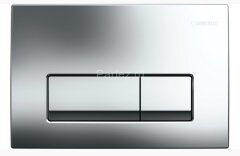 Кнопка смыва Geberit Delta50 двойной смыв, пластик, глянцевый хром (115.119.21.1)