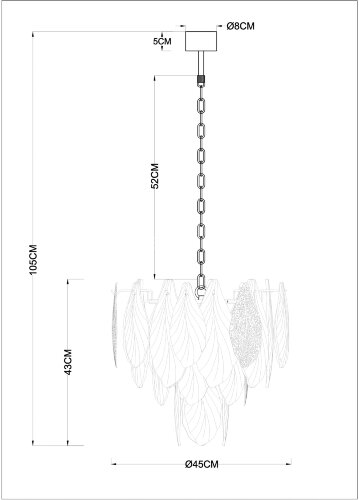 Подвесная люстра Arte Lamp A4080LM-6GO