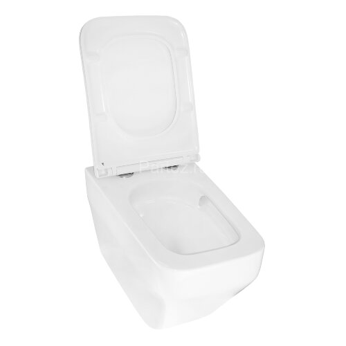 Унитаз подвесной Azario MONEO 530х365х370 безободковый, слив "Торнадо", в комплекте с быстросъемным