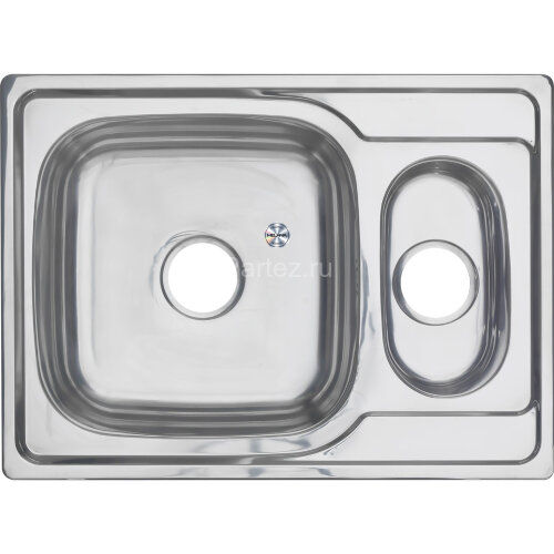 Мойка 6950S U MELANA 0,8/180 1,5-я чаша врезная прямоугольная с сифоном (228 t *10)