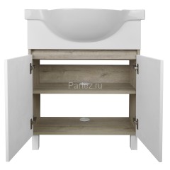 Комплект тумба Loranto Глория 70 Н 700х480х760 напольная с раковиной Teo 70, Дуб Кантри (CS00083815)