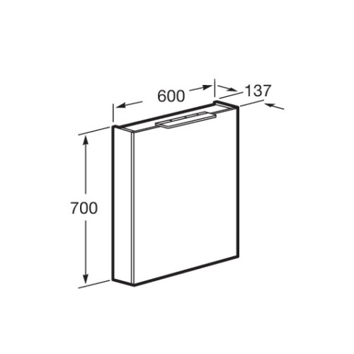Зеркало-шкаф Roca Oleta 60 левый, белый глянец (A857645806)