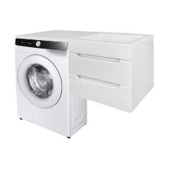 Комплект тумба Loranto Палермо 120/2 подвесная, под стиральную машинку (60), с раковиной Изабелла 12