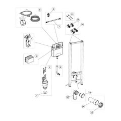 Встраиваемая инсталляция Ideal Standard PROSYS FRAME 120 M, для монтажа подвесных унитазов