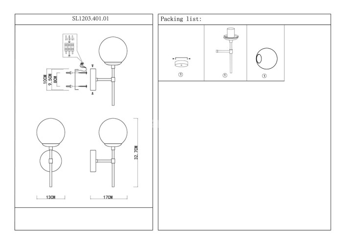 Бра ST Luce SL1203.401.01