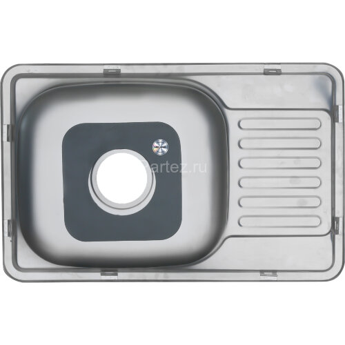 Мойка 6642 U MELANA 0,6/160 врезная прямоугольная с сифоном (218 t *10)