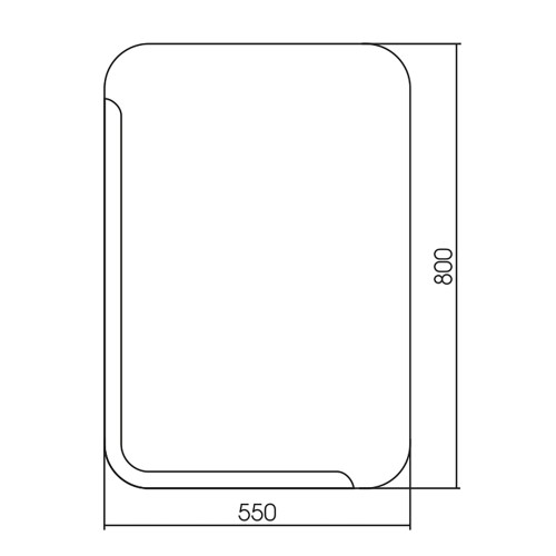 Зеркало LORANTO Алькон 550х800 гор/верт крепеж (ФР-00002360)