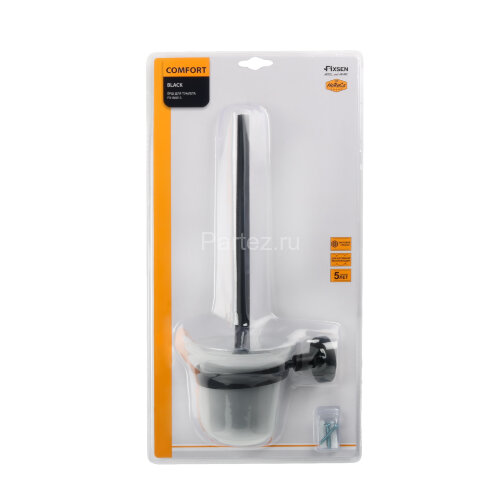 Ёрш для туалета Fixsen Comfort Black черный матовый (FX-86013)